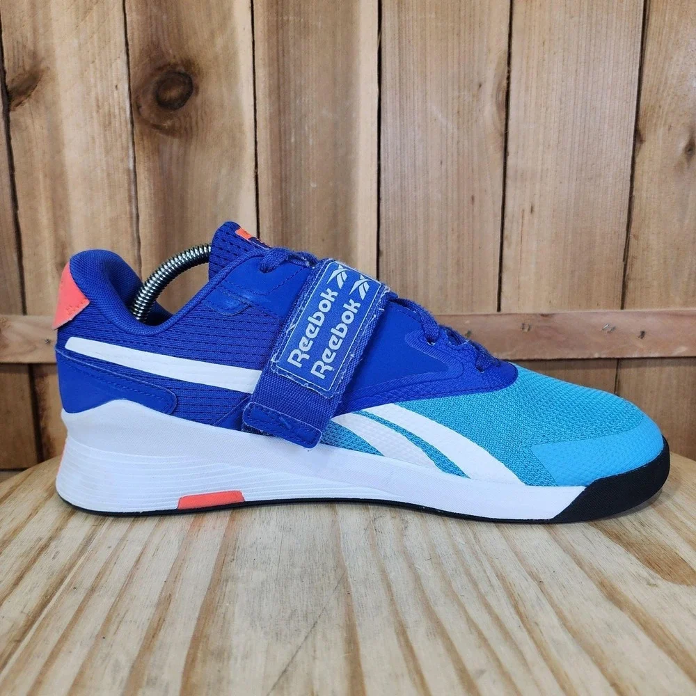 Reebok Lifter PR II Shoes Mens 10 Blue Mesh Gym Weightlifting Sneakers FX3227
